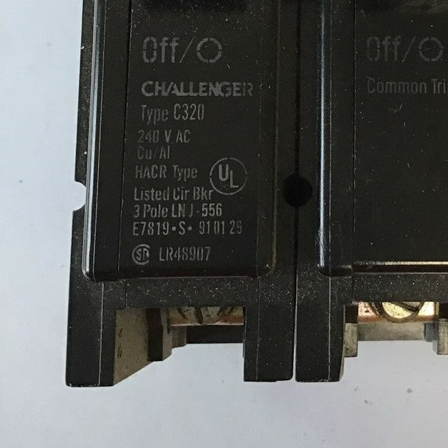 CHALLENGER C320 CIRCUIT BREAKER 20AMP 240VAC 3POLE