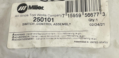 MILLER 250101 SWITCH CONTROL ASSEMBLY
