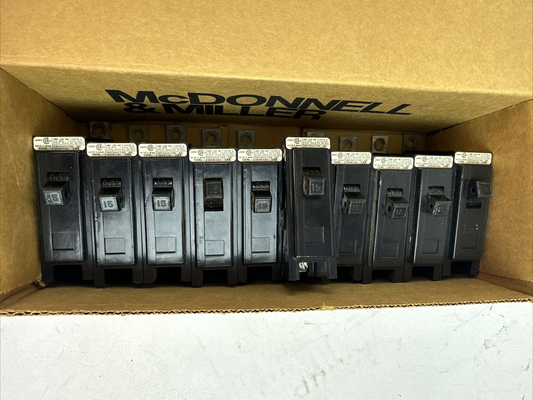 CHALLENGER CBB1015 CIRCUIT BREAKER 15AMP 1POLE 120/240VAC (LOT OF 10)