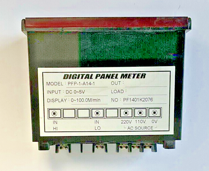 POUNDFUL-L PFP-1-A14-1 DIGITAL PANEL METER 220V/110V 0-100.0M/MIN