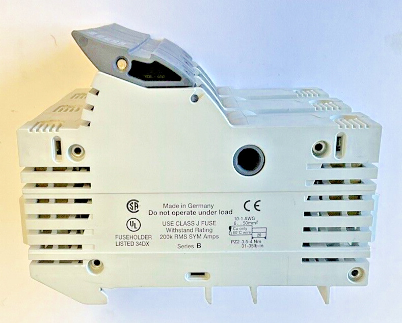 ALLEN BRADLEY 1492-FB3J60-L FUSE HOLDER 60A 600V CLASS J SER.B