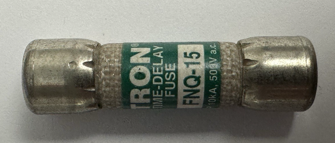 COOPER BUSSMANN FNQ-15 TRON FUSE 15 AMP 500VAC TIME DELAY FUSE LOT OF 5