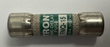 COOPER BUSSMANN FNQ-15 TRON FUSE 15 AMP 500VAC TIME DELAY FUSE LOT OF 5