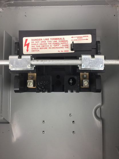 GOULD ITE NF251H VACU-BREAK SWITCH W/CLAMPMATIC CONTACTS 600 VAC 30 AMP 1 PHASE