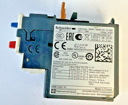 SCHNEIDER ELECTRIC LRD 14 OVERLOAD RELAY 600VAC