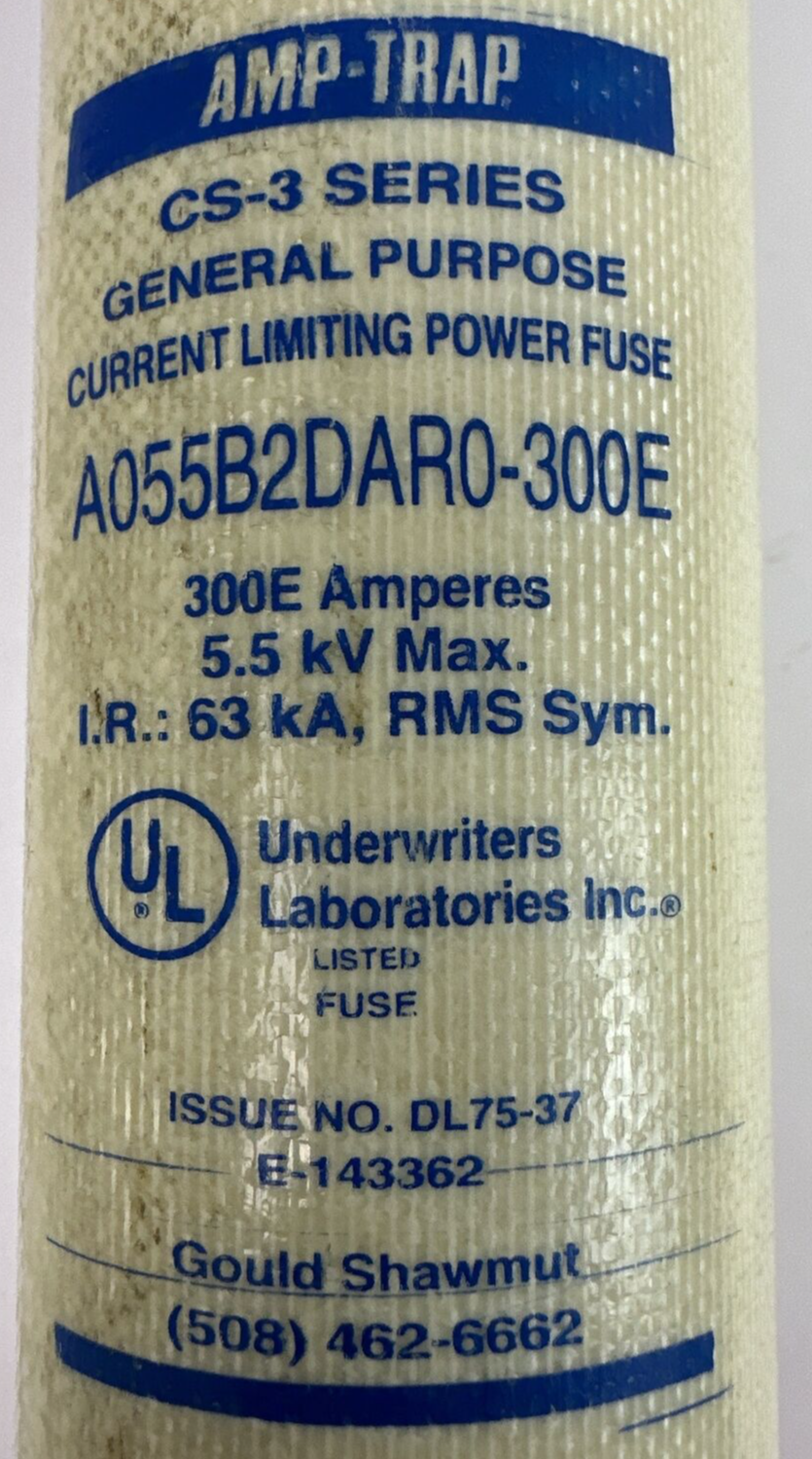 GOULD SHAWMUT A055B2DAR0-300E AMP-TRAP CS-3 SERIES GENERAL PURPOSE 300E AMPERES