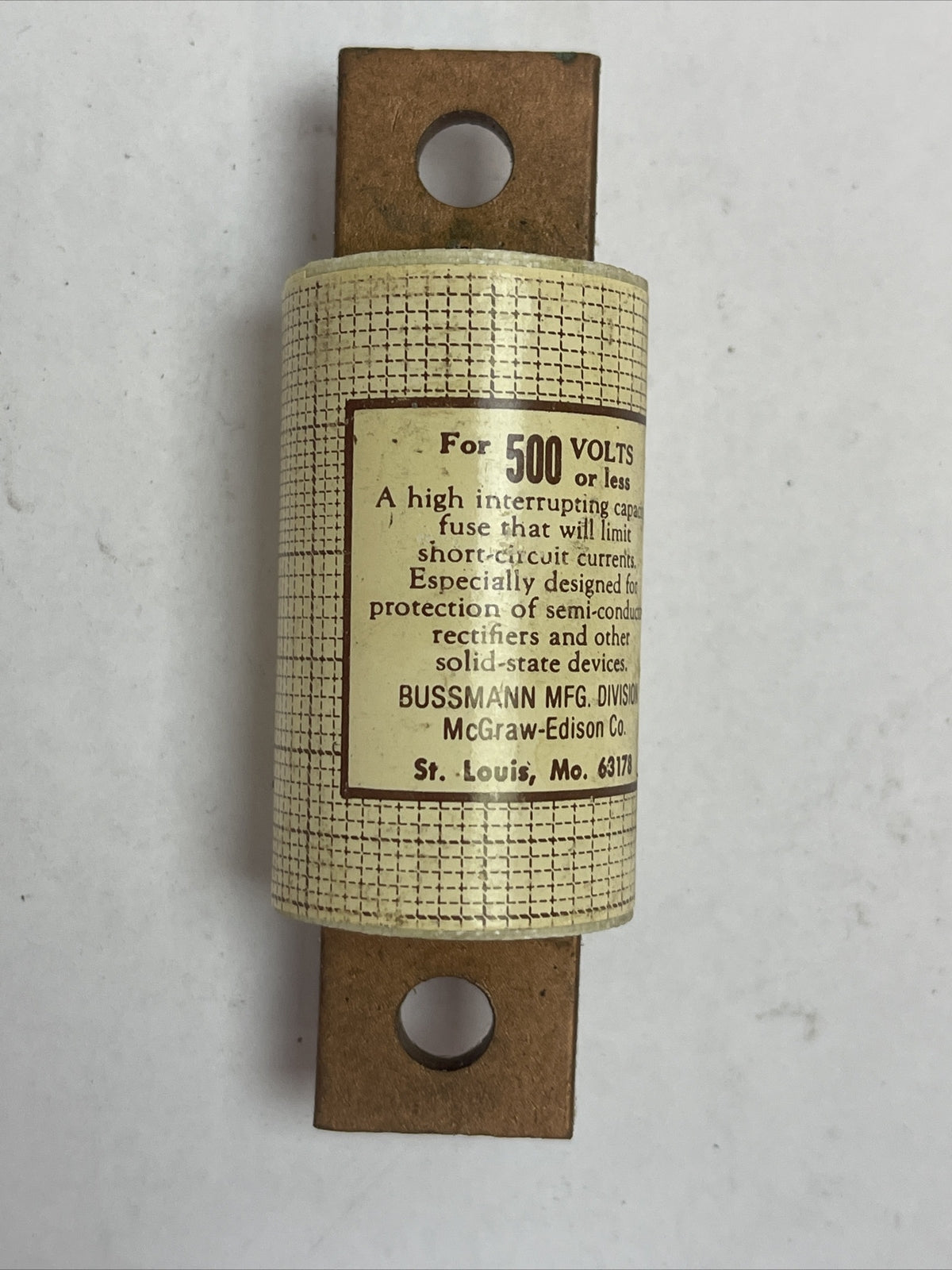 BUSS KBH150 RECTIFIER FUSE 150AMP 500V (LOT OF 3)
