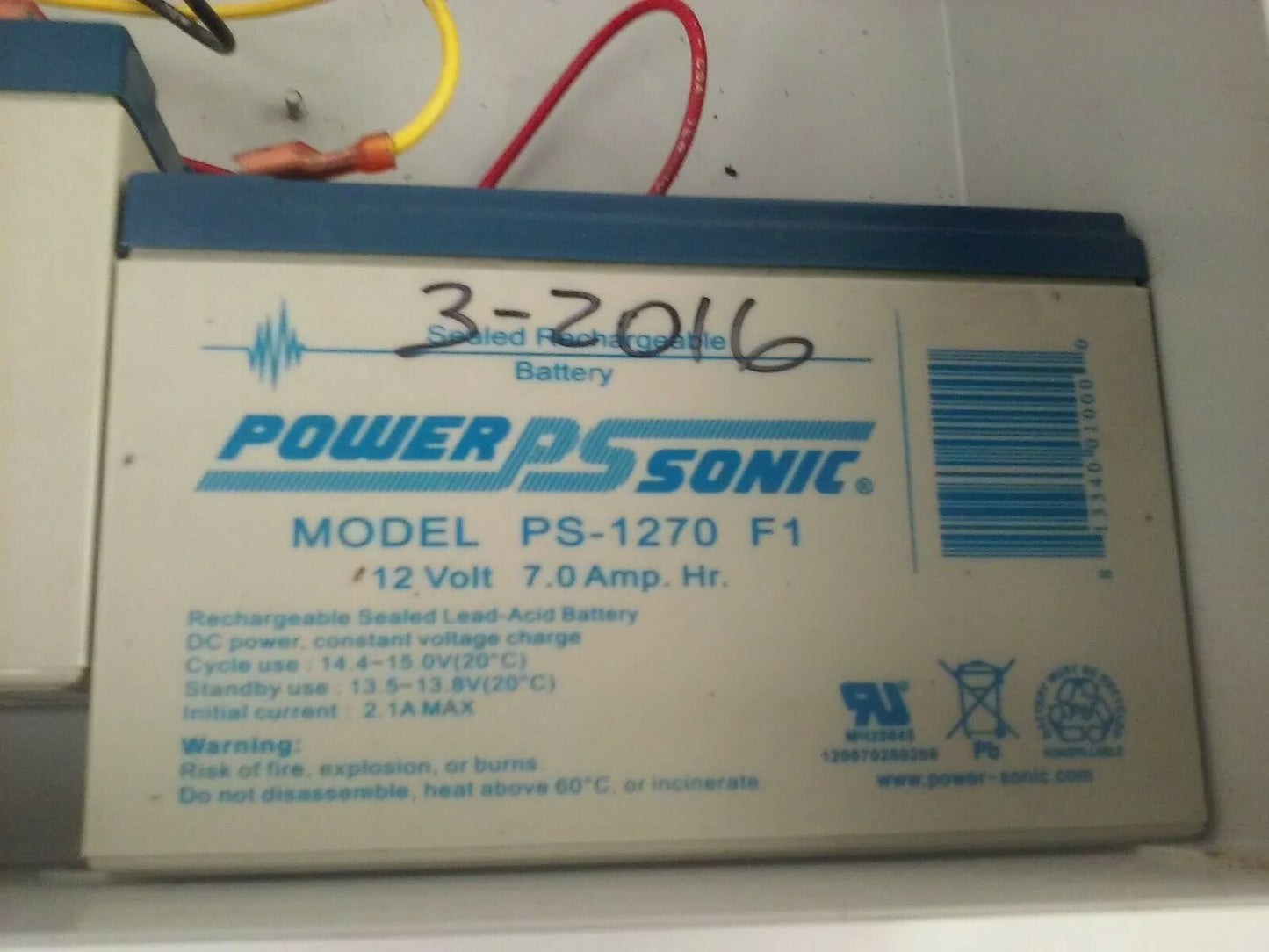 AUDIOSONE ALTRONIX AL600ULX POWER SUPPLY/CHARGER SMP7PM BOARD PS-1270 F1 BATTERY