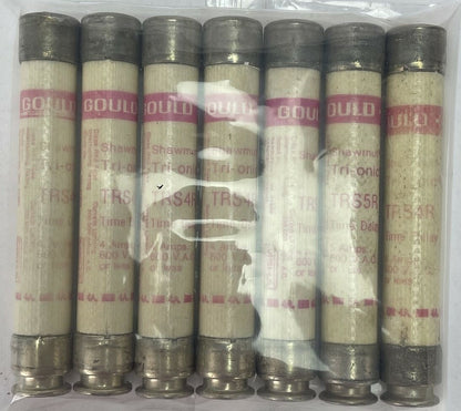 GOULD SHAWMUT TRS4R TRI-ONIC TIME DELAY FUSE 600VAC 4AMP (LOT OF 7)