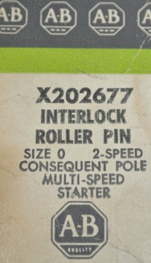 ALLEN-BRADLEY X202677 INTERLOCK ROLLER PIN / SIZE 0 / 2-SPEED / NEW SURPLUS