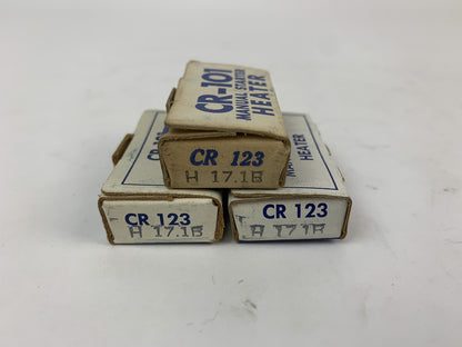 General Electric CR123 H17.1B Manual Starter Heater "Lot of 3"