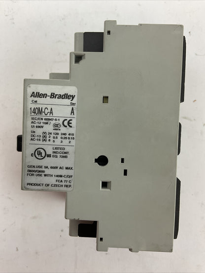 ALLEN BRADLEY 140M-C2E-C10 MOTOR PROTECTOR SER C 6.3-10A 140M-C-A SER A 600VAC