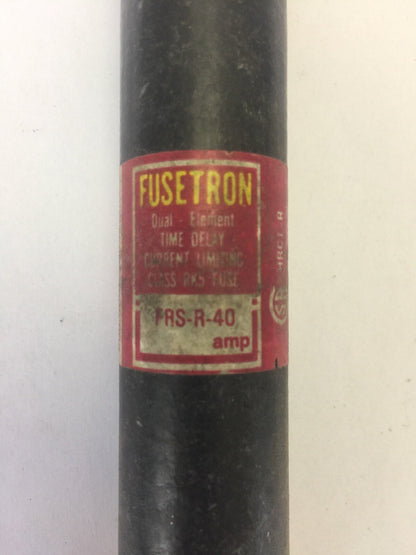 FUSETRON FRS-R-40 FUSE 600VAC 40A DUAL ELEMENT TIME DELAY CLASS RK5 (LOT OF 10)