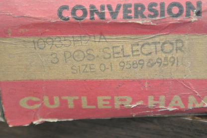 CUTLER-HAMMER 10935H21A / 3-POSITION SELECTOR SWITCH CONVERSION KIT  NEW SURPLUS