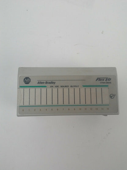 ALLEN BRADLEY 1794-0B16 FLEX I/O 24VDC SOURCE OUTPUT REV.B01 F/W REV.BLANK