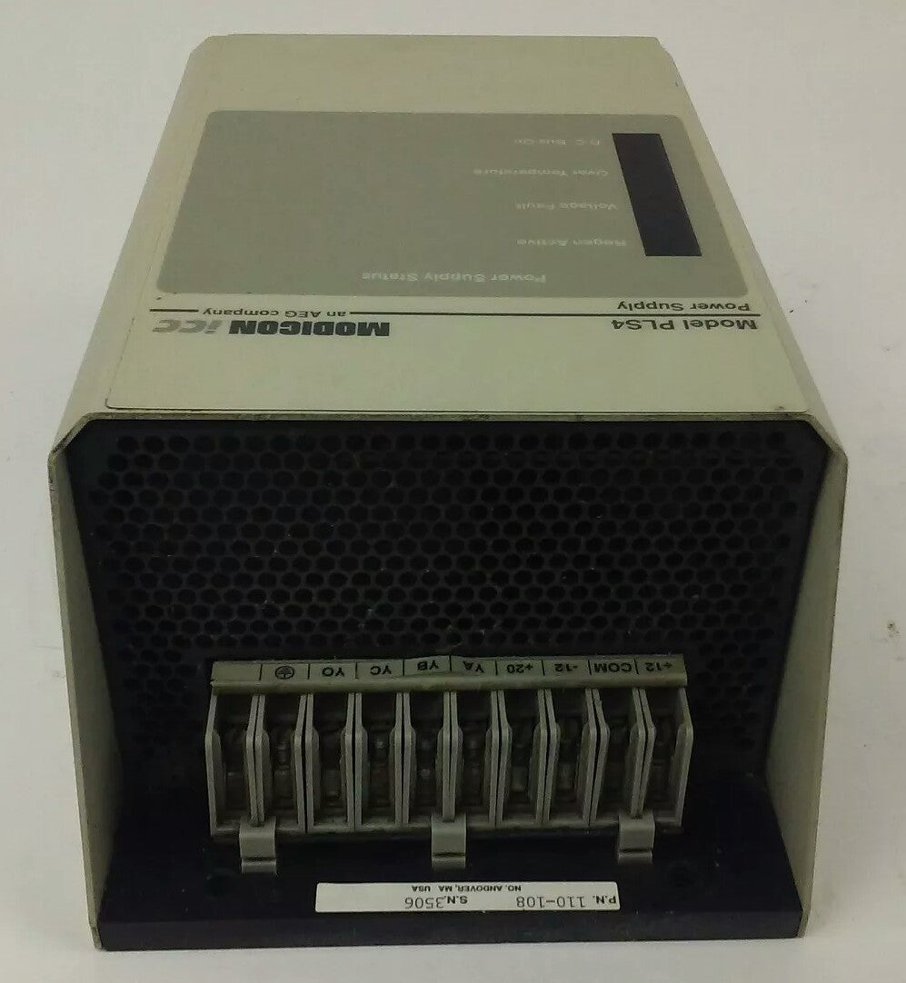 MODICON/ AEG 110-108 MODEL PLS4 POWER SUPPLY, REV W4