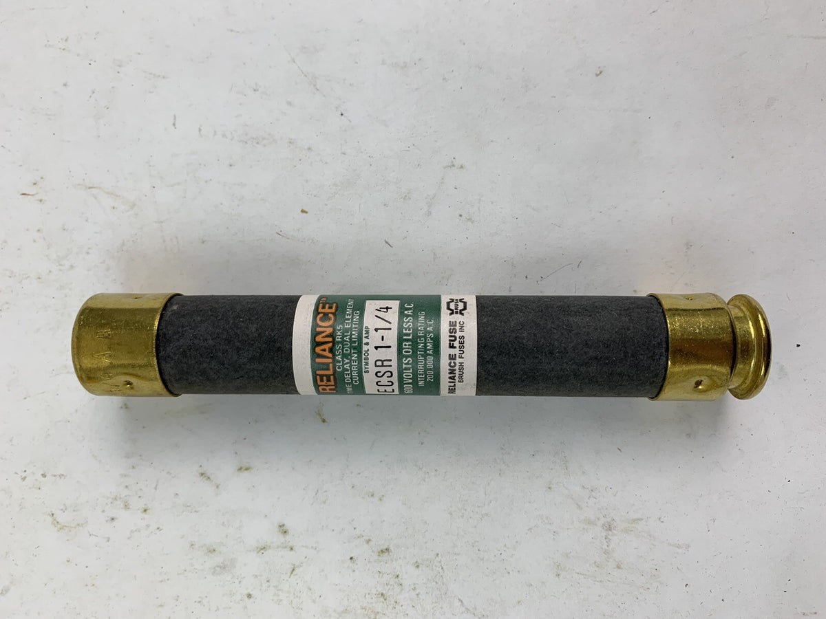 Brush Reliance Time-Delay Dual-Element ECSR1-1/4 1 1/4A 600V Fuse "Lot of 10"