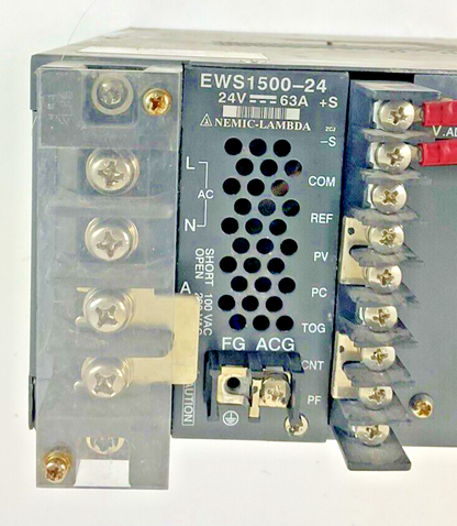 NEMIC-LAMBDA EWS1500-24 POWER SUPPLY 63A 24VDC 240VAC 2055WATT 50/60HZ
