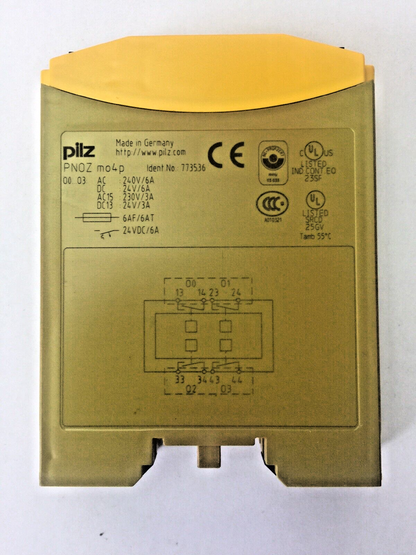 PILZ PNOZ mo4p SAFETY RELAY 773536 EXPANSION MODULE AC 240V/6A DC 24V/6A