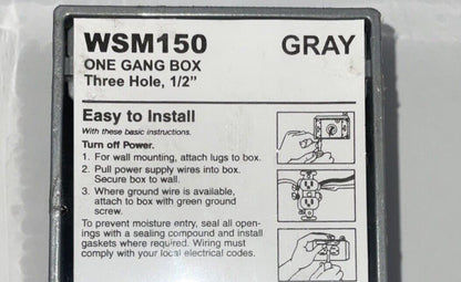 APPLETON WSM150 GNAG BOX 3 HOLE 1/2" GRAY ***LOTOF5***