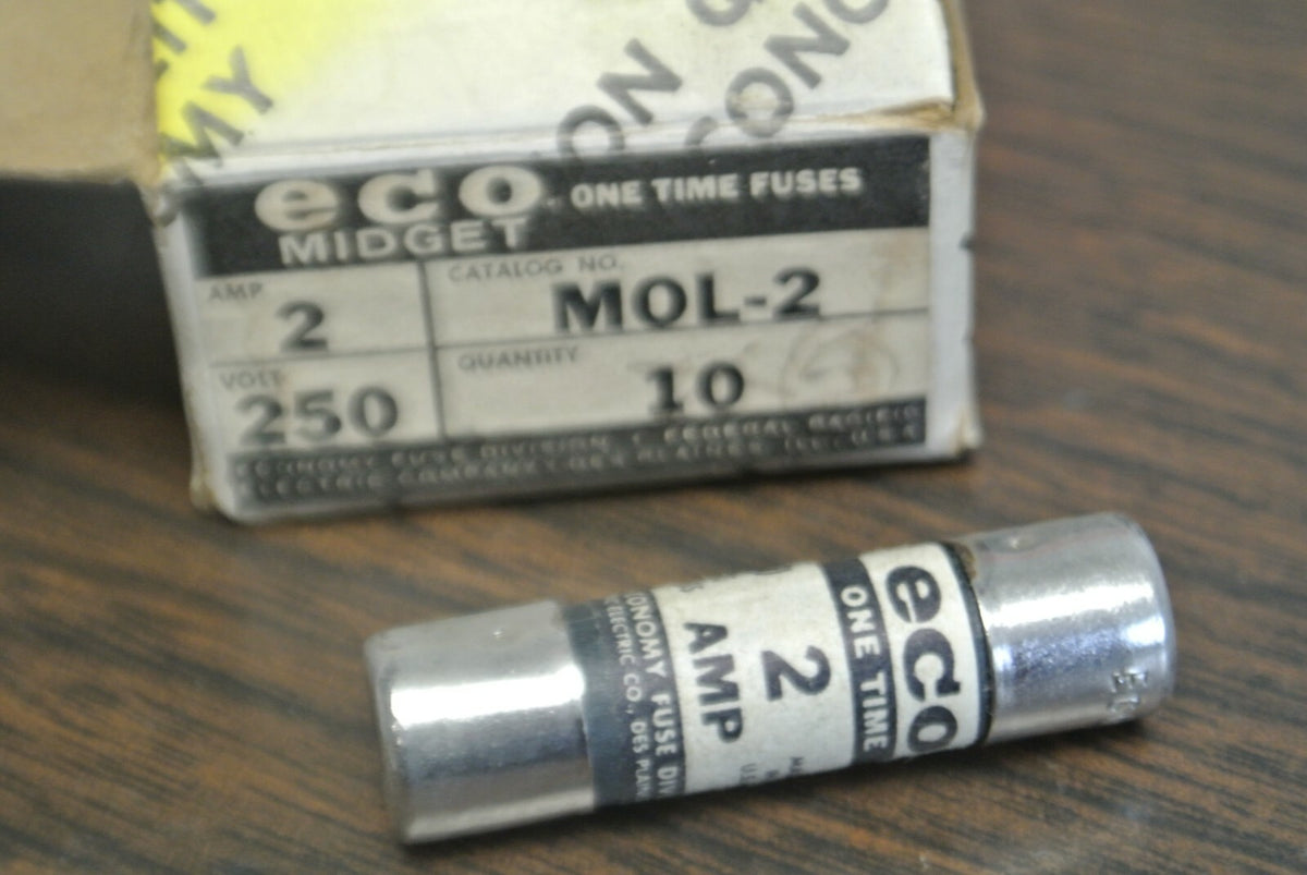 LOT of 4 / ECONOMY / ECO / FPE MOL-2 MIDGET FUSE / 2A / 250V  MOL2