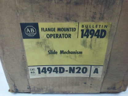 ALLEN BRADLEY 1494D-N20 SER. A FLANGE MOUNTED OPERATOR, SLIDE MECHANISM, 1494D