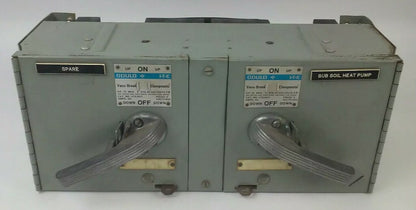 GOULD ITE V7E3611 TWIN VACU BREAK CLAMPMATIC 3P 30A 600V 15HP W/HARDWARE