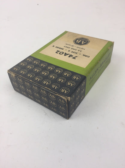 ALLEN BRADLEY 74A02 COIL SIZE 4 SERIES K 2-3 POLE ONLY 110 VOLT 50 CY