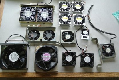 LOT of 13 FANS / FAN ASSEMBLIES - GREAT for MACHINE MAINTENANCE / COMPUTER TECH