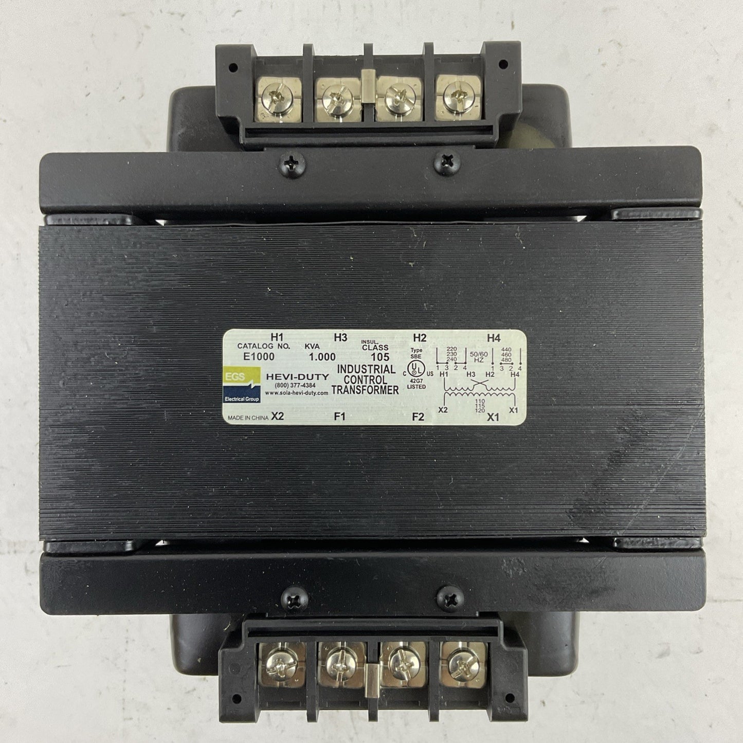 EGS HEVI-DUTY E1000 1.000KVA CLASS 105 INDUSTRIAL CONTROL TRANSFORMER