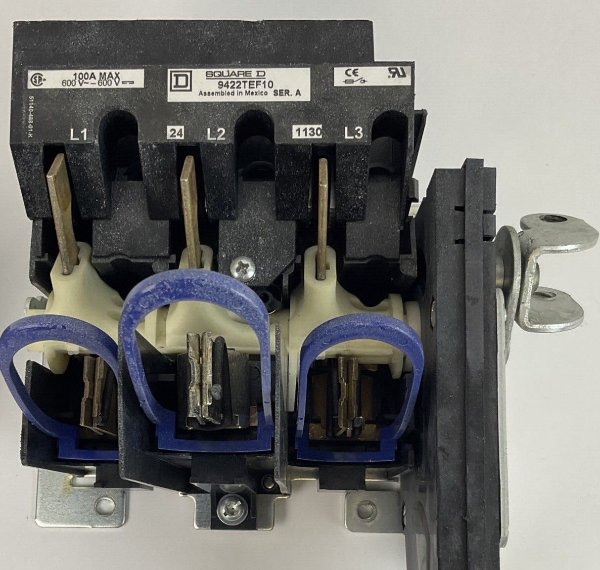 SQUARE D 9422TEF10 FUSIBLE DISCONNECT 100A 600VAC/VDC SER.A