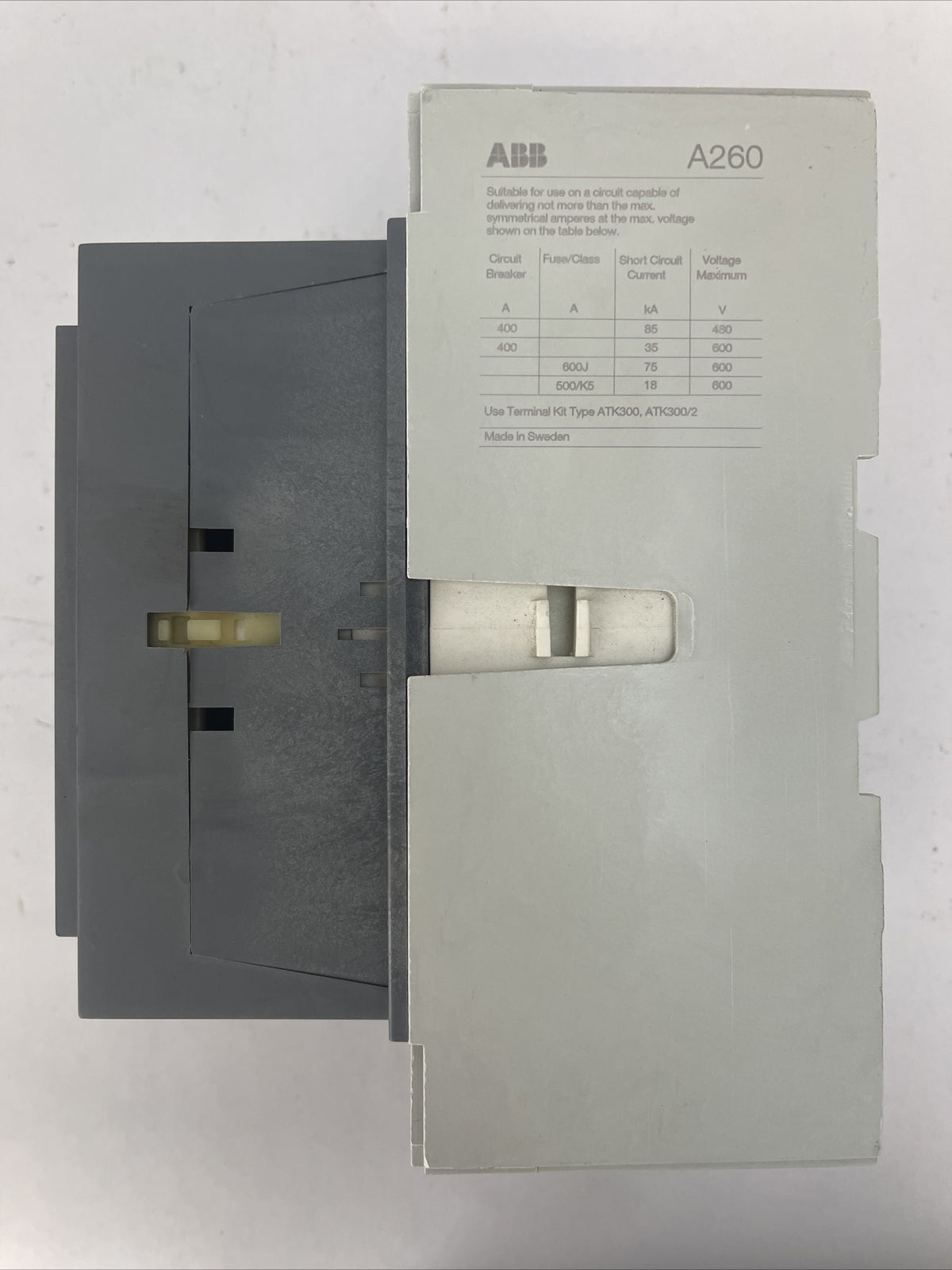 ABB A260-30 CONTACTOR 600VAC 250HP 3PH 350A COIL 400-415V 50HZ 480V 60HZ
