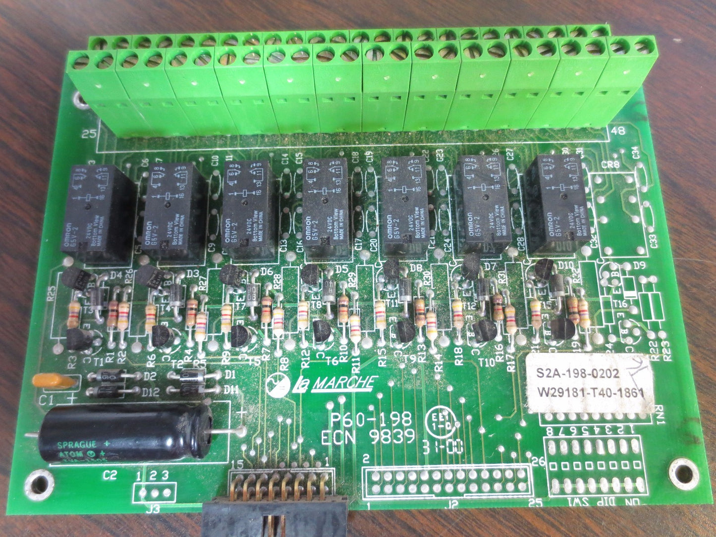 LA MARCHE S2A-198-0202 / W29181-T40-1861 / P60-198 / ECN 9839 CIRCUIT BOARD