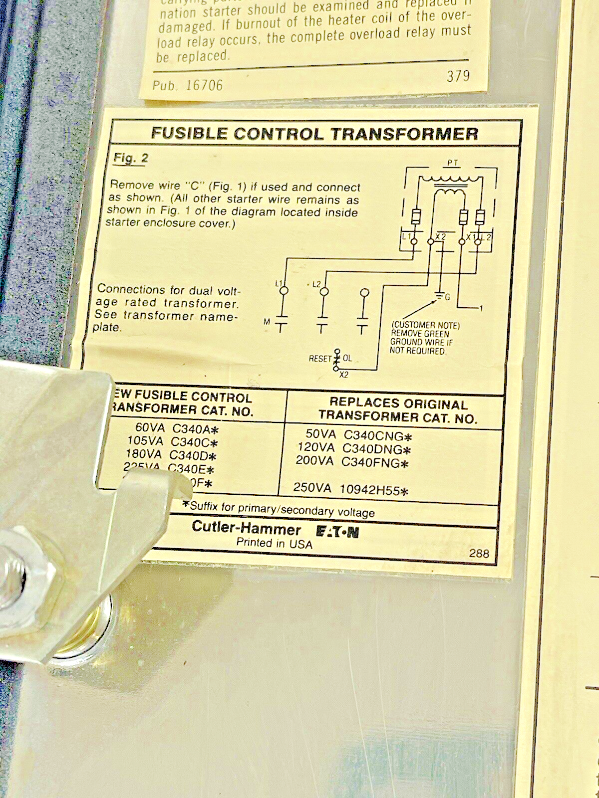 CUTLER HAMMER - A30CWA0 A2- COMBINATION MOTOR STARTER WITH MOTOR CIRCUIT SWITCH