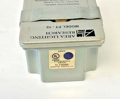 AREA LIGHTING RESEARCH PT-15 PHOTOELECTRIC SWITCH 120VAC 50/60HZ