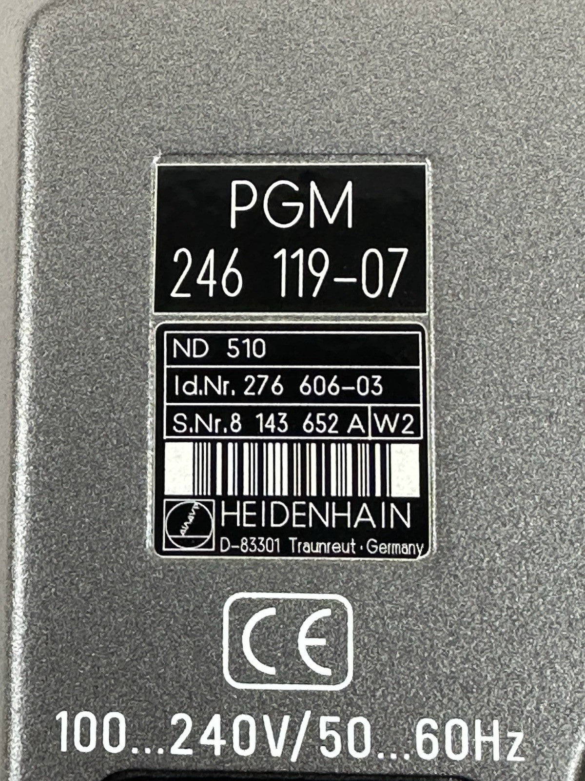 HEIDENHAIN PGM 246 119-07 DIGITAL DISPLAY PANEL INPUT 100-240V 50-60HZ