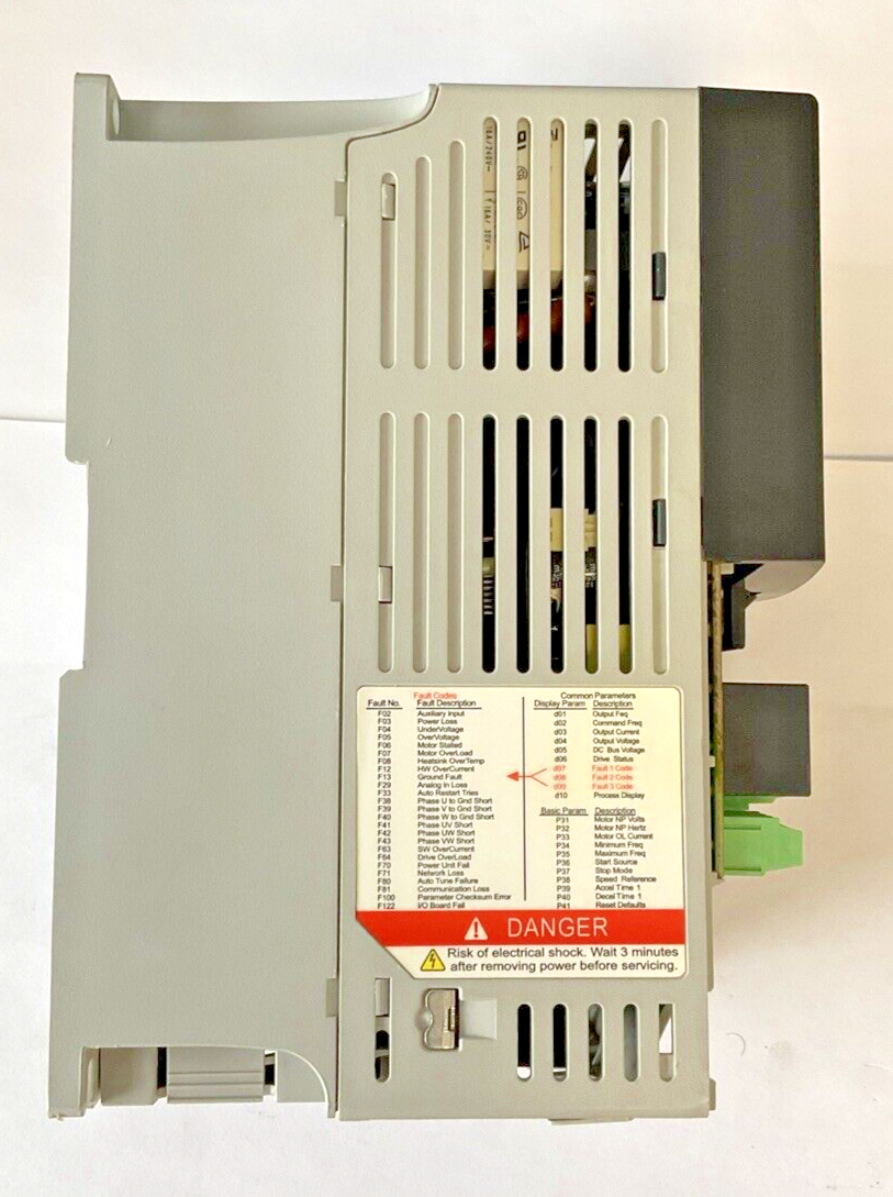 ALLEN BRADLEY 22B-D4P0N104 POWER FLEX AC DRIVE SER.A 1.5KW/2.0HP  FRN.6.02