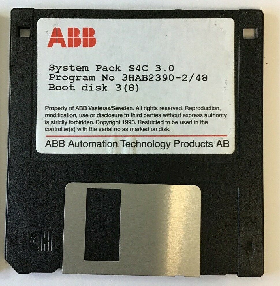 ABB SYSTEM PACK S4C 3.0 PROG.# 3HAB2390-2/48 BOOT DISCS 1-4