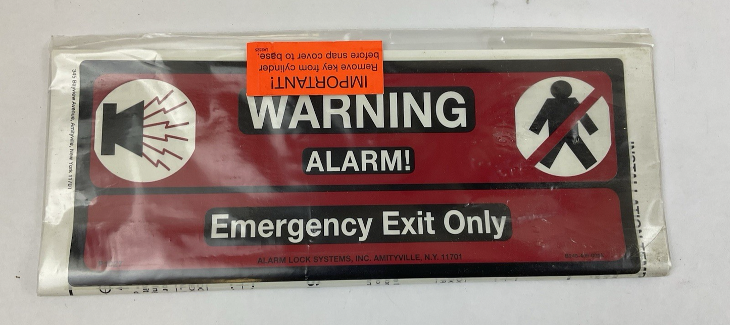 ALARM LOCK PG21MS 80901-2DR NARROW STILE DOOR ALARM SILVER