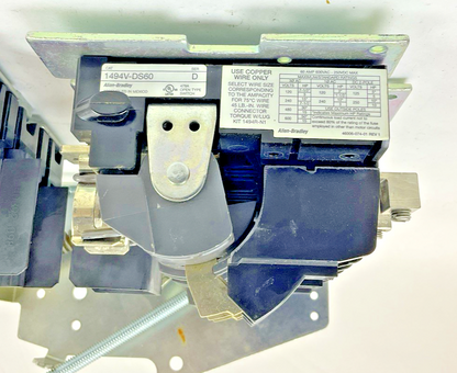 ALLEN BRADLEY 1494V-DS60 SER D 60A 600V 1494V-FS60 SER D SWITCH LONG HANDLE 12"