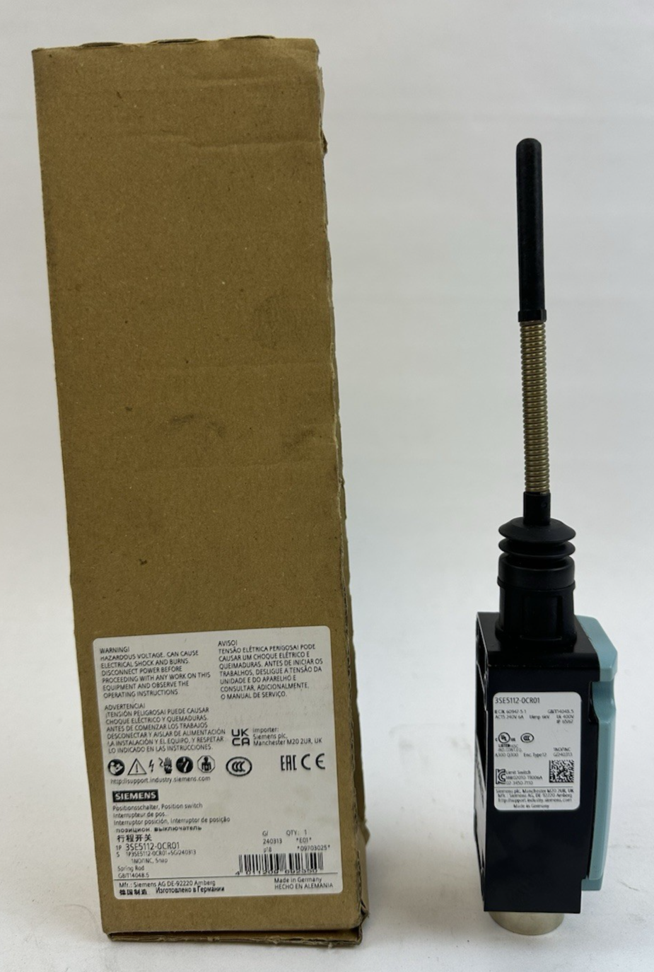 SIEMENS 3SE5112-0CR01 240V 6A WOBBLE STICK LIMIT SWITCH