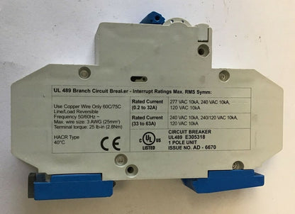 ALTECH UL489 E305318 CIRCUIT BREAKER 277VAC 10KA***LOTOF7***