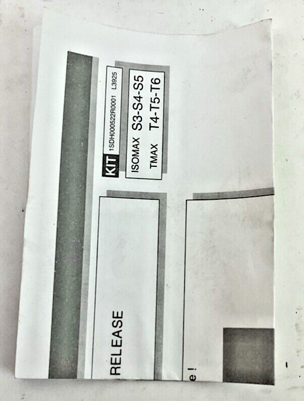 ABB 1SD A054872SHUNT OPENING RELEASE 125VDC 127VAC