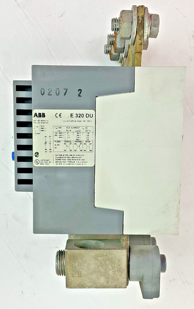 ABB E320DU OVERLOAD RELAY 320A 50/60HZ 690V