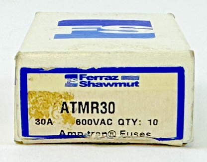 FERRAZ SHAWMUT - *BOX OF 6* - ATMR30 - AMP-TRAP FUSES - 600 VAC/ 30 A
