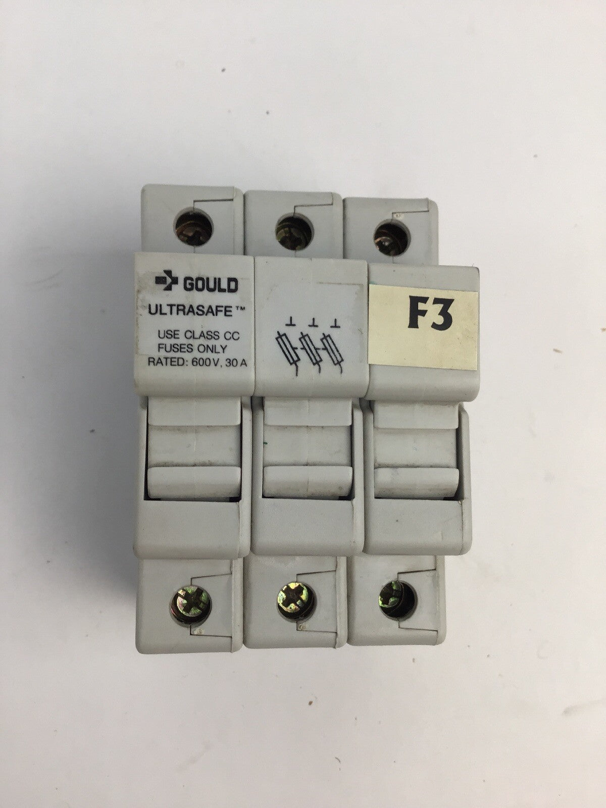 Gould Shawmut Ultrasafe USCC3 600V 30A Class CC Fuse Holder