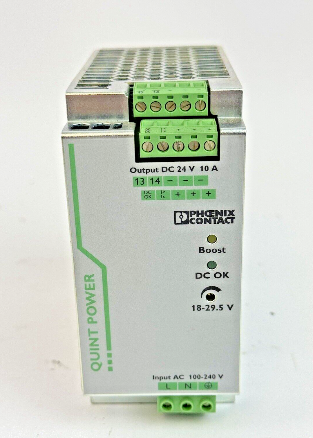 PHOENIX - QUINT-PS/1AC/24D - POWER SUPPLY -240W, 24VDC out, 10 A, 100-240 VAC in