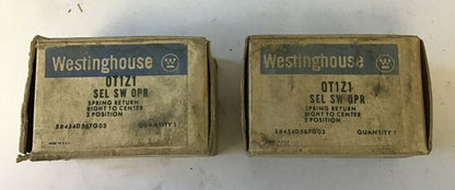 WESTINGHOUSE OT1Z1 SELECTOR SWITCH OPERATOR SPRING RETURN 3POS ***LOTOF2***