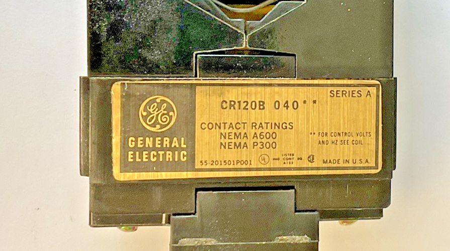 GENERAL ELECTRIC CR120B040** RELAY SER.A 600V W/O COIL****LOTOF2****