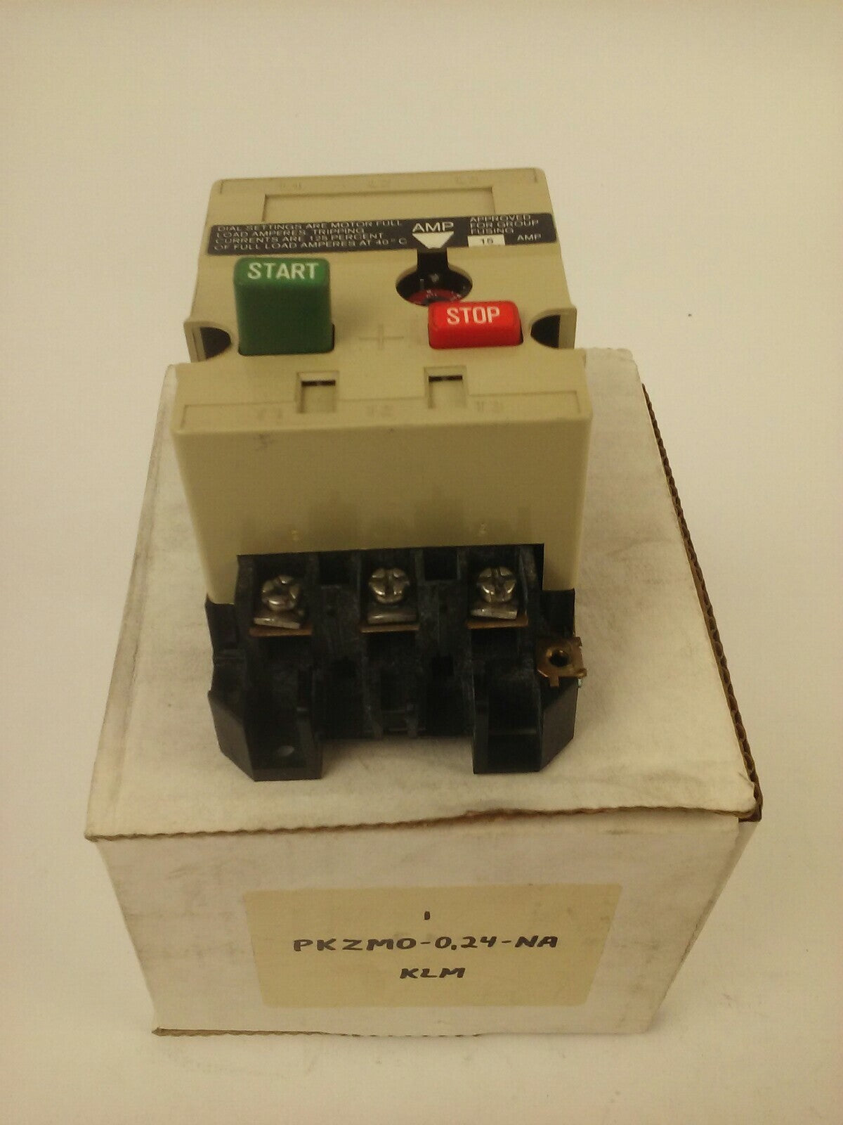 KLOCKNER MOELLER PKZM0-2,4-NA  MOTOR STARTER 15A 3P 600V 10HP, PKZM0-0,24-NA